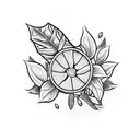 bay leaf tattoo design idea