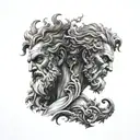 Zeus vs Hades tattoo design idea