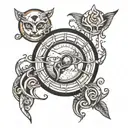 3 full moons tattoo design idea