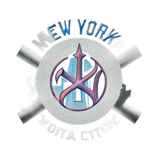New York City with yankees logo in the middle tattoo design idea