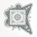 #2 bandana print background  tattoo design idea