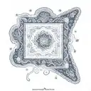 #2 bandana print background  tattoo design idea