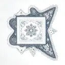 #2 bandana print background  tattoo design idea