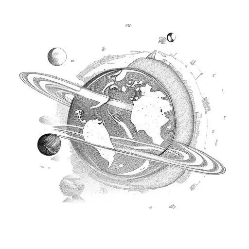 traveler holland planet tattoo design idea