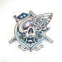 guillotine tattoo design idea