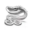 snake, dragon tattoo design idea