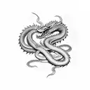 snake, dragon tattoo design idea