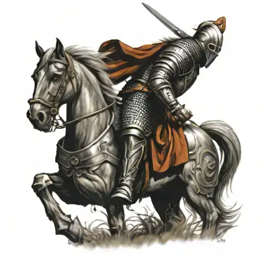 Odian Medieval knight tattoo design idea