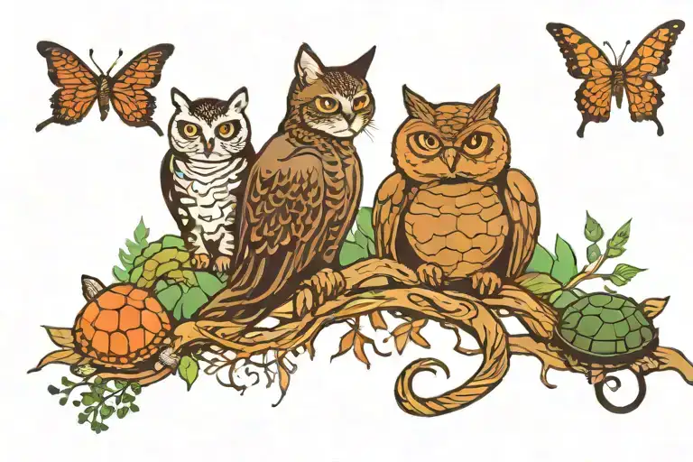 Suicide awareness infinity sign, Cats, turtles, owls,  oregon (trees, mountains, water)  tattoo design idea