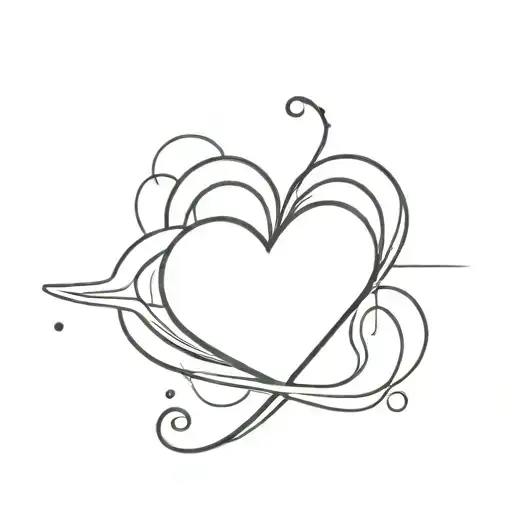 A minimalist tattoo of a rainbow heart symbolizing LGBTQ pride and emotions tattoo design idea