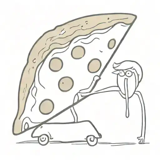 pizza slice tattoo design idea