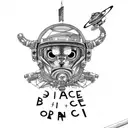 space cowboy  tattoo design idea