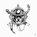 space cowboy  tattoo design idea