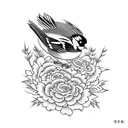 Sparrow tattoo design idea