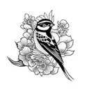 Sparrow tattoo design idea