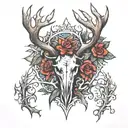 antler quad tattoo tattoo design idea