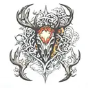 antler quad tattoo tattoo design idea