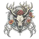 antler quad tattoo tattoo design idea