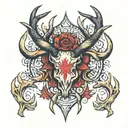 antler quad tattoo tattoo design idea