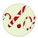 candy cane tattoo design idea