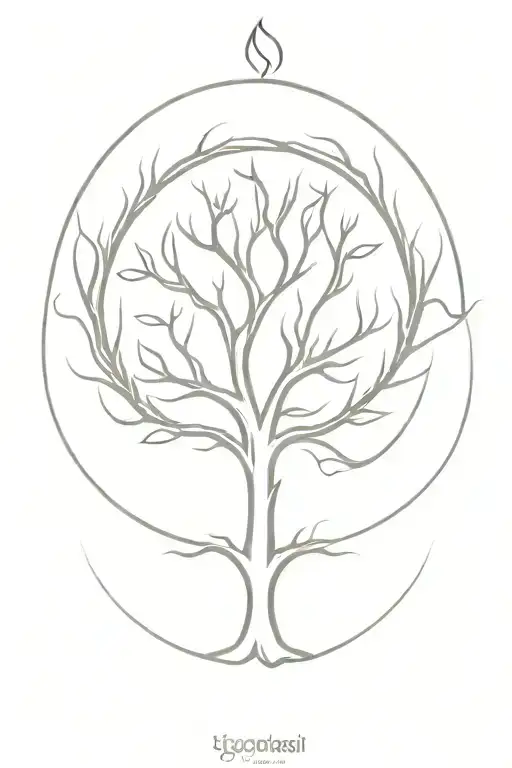 Yggdrasil tree tattoo design idea