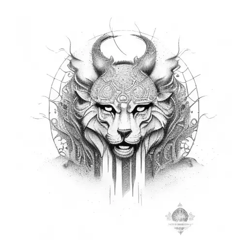 nach Mond tief schwartz  tattoo design idea