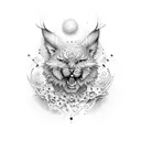 nach Mond tief schwartz  tattoo design idea