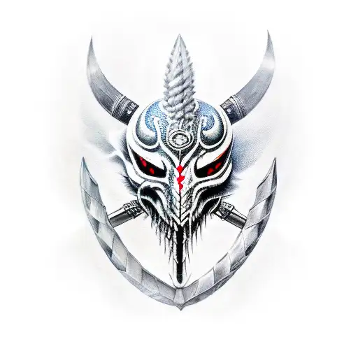  caballero con armadura y espada tattoo design idea