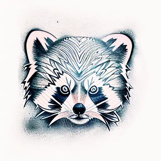 Red panda tattoo design idea