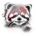 Red panda tattoo design idea