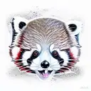 Red panda tattoo design idea