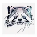 Red panda tattoo design idea
