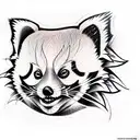 Red panda tattoo design idea