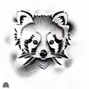 Red panda tattoo design idea