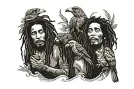 three little birds bob marley three little tattoo design idea