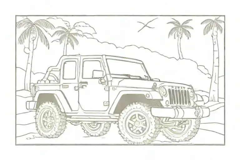jeep florida tattoo design idea