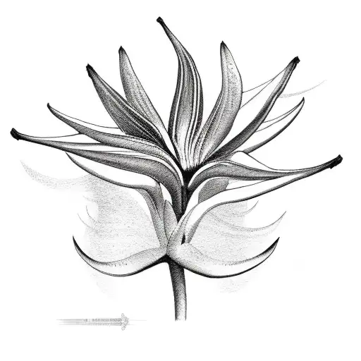 Bird of Paradise tattoo design idea