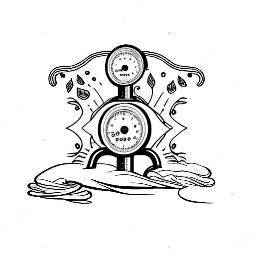 old Weight scale tattoo design idea