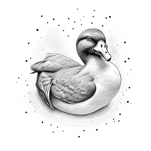 Banana duck matching couple  tattoo design idea