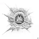  a tattoo for me and my sister, we both love classic rock music bands like pink floyd, led zeppellin, metallica, and eve tattoo design idea