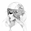 femdom pegging tattoo design idea