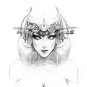 femdom pegging tattoo design idea