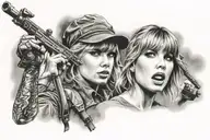 Taylor swift in the trenches tattoo design idea