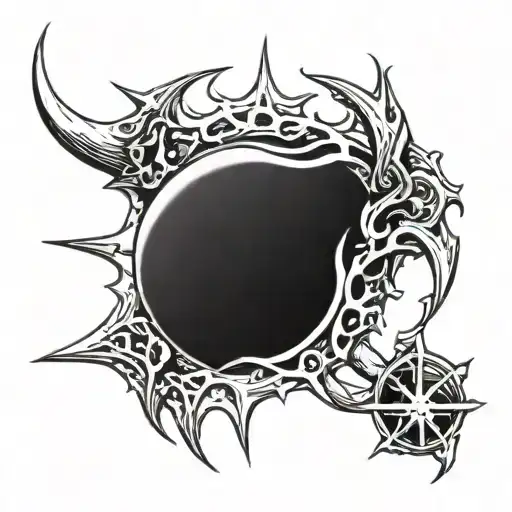 Whitebeard logo with his devil fruit air cracks behind it tattoo design idea