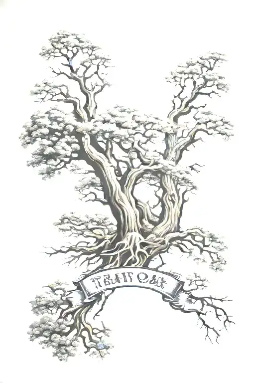treaty oak revival album cover tattoo design idea