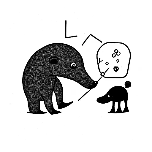 girafee & platypus tattoo design idea