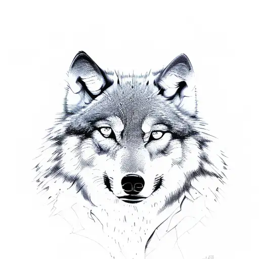 wolf tattoo design idea
