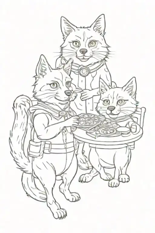 bluey and bingo tattoo design idea