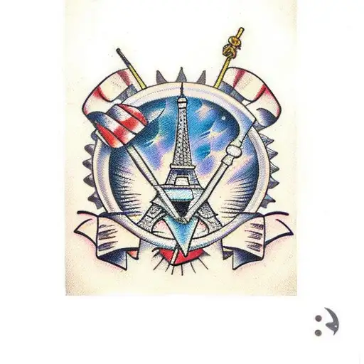 Paris drill tattoo design idea