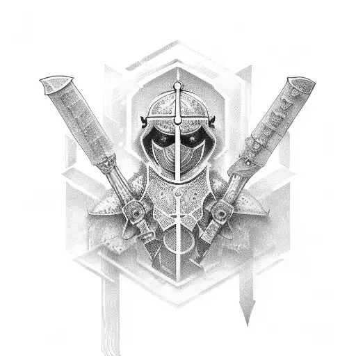 Crusader tattoo design idea